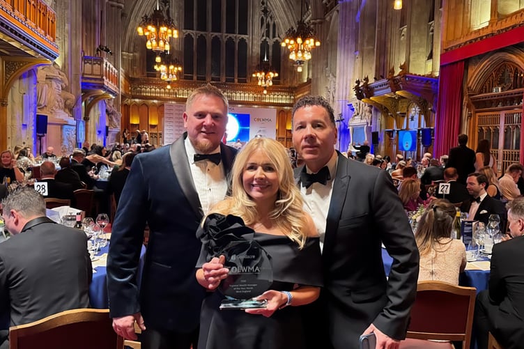 Simon Crookall, Stephen Meadows and Lucy Willers at the recent London Wealth Management Awards